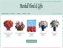 Tablet Screenshot of marshallfloral.com